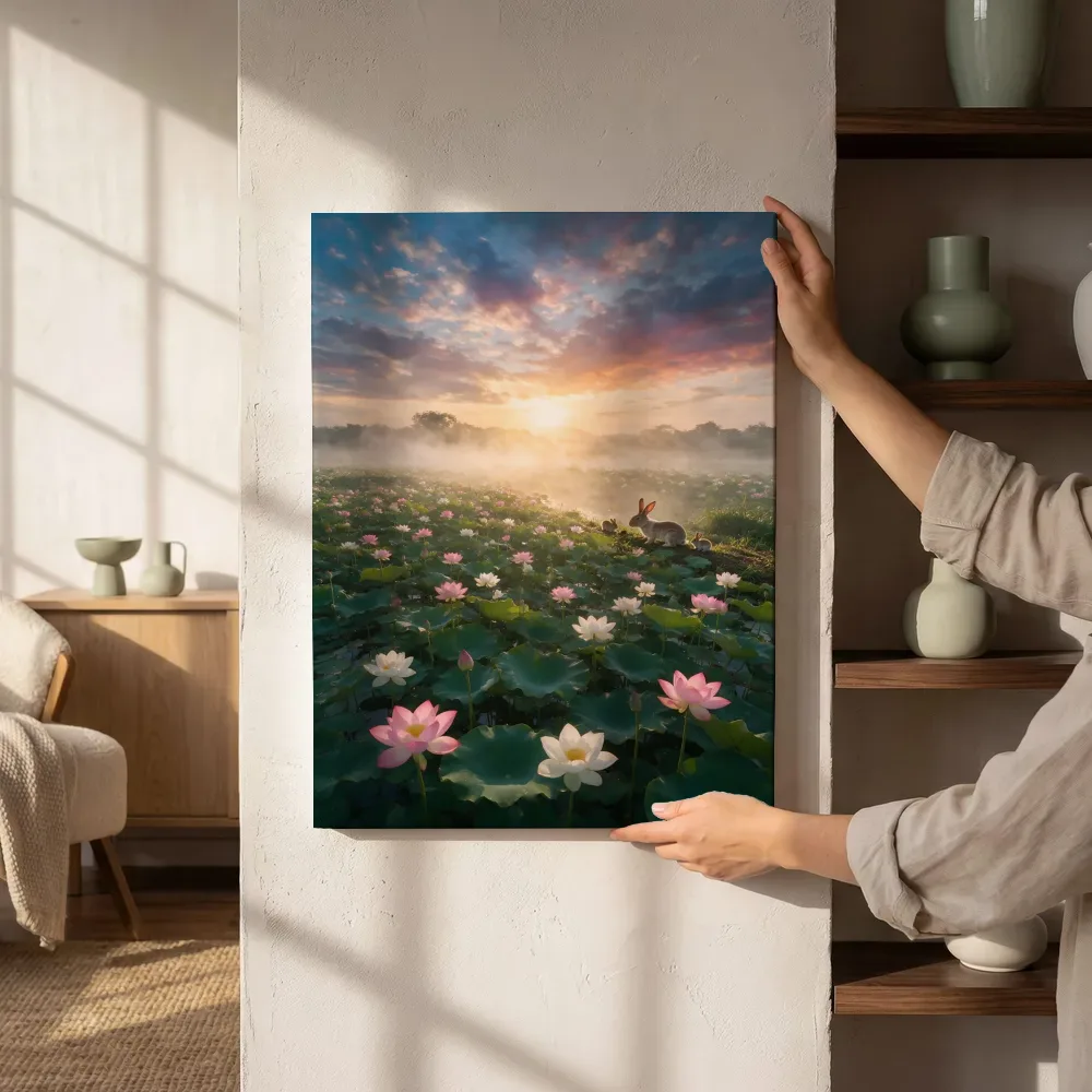Sfeerimpressie: Heilige Lotus bij de zonsopkomst 4 naast de kast