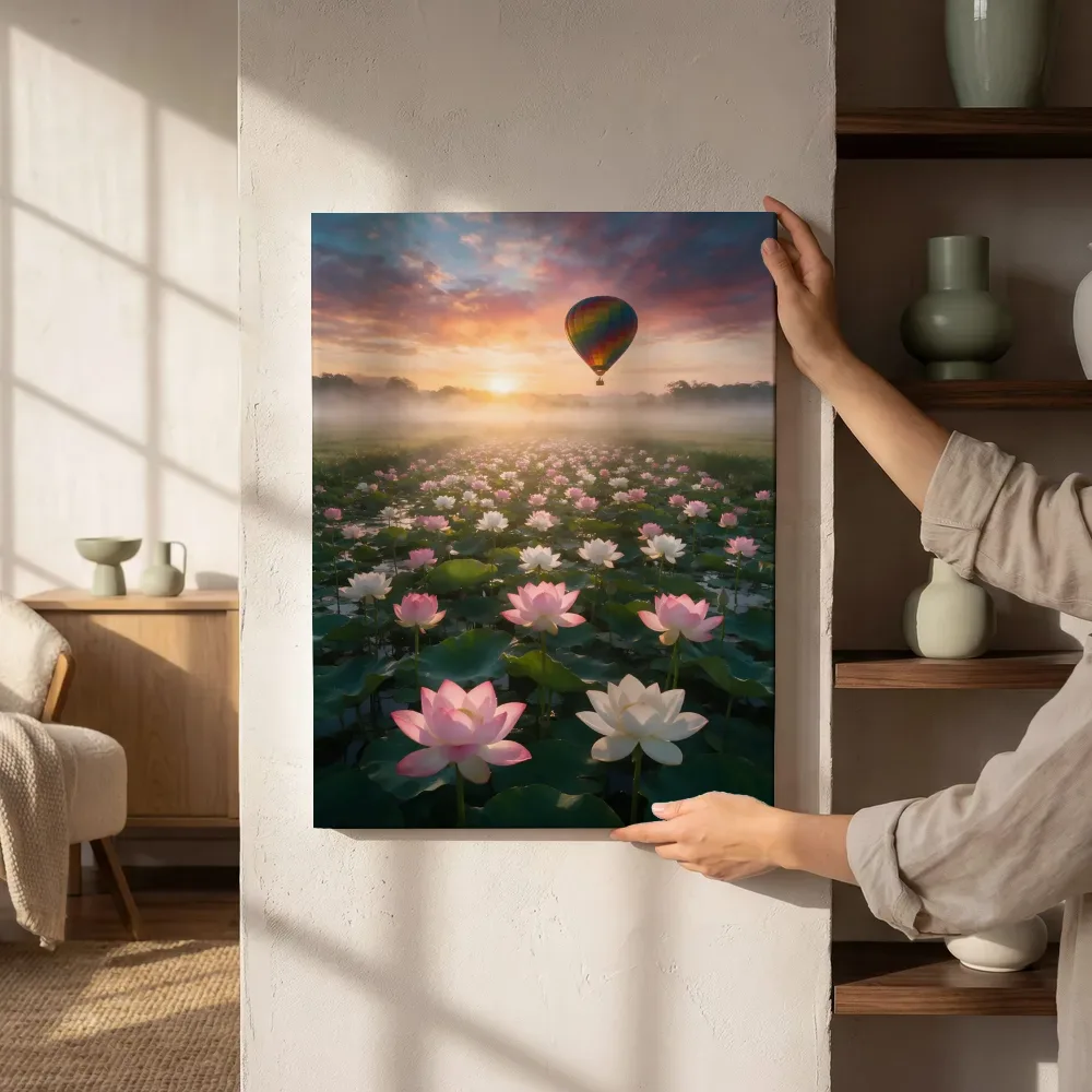 Sfeerimpressie: Heilige Lotus bij de zonsopkomst 7 naast de kast