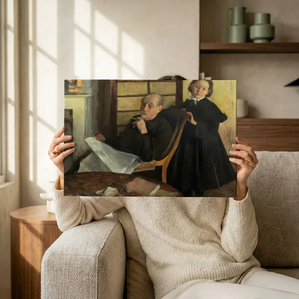 Sfeerimpressie: Henri en zijn nicht Lucie van Edgar Degas terwijl het omhoog wordt gehouden