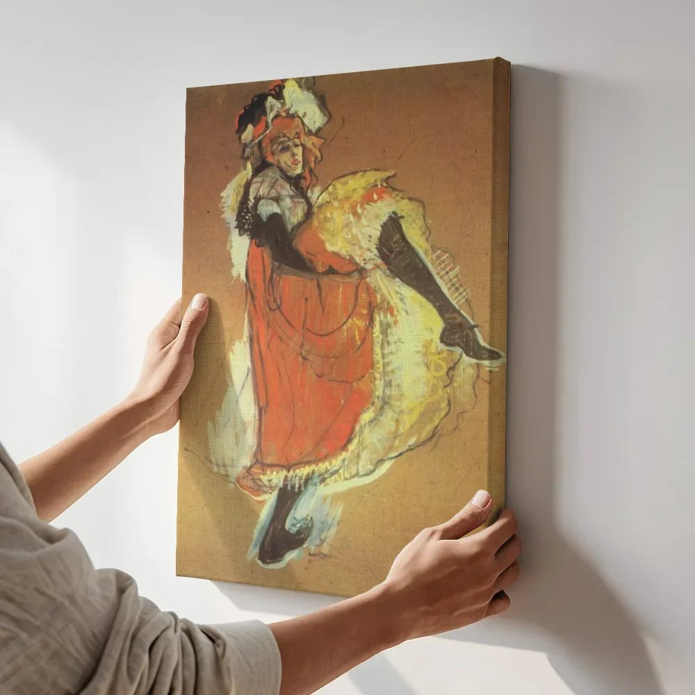 Sfeerimpressie: Henri de Toulouse-Lautrec 031 van Henri de Toulouse-Lautrec terwijl het aan de muur wordt gehangen