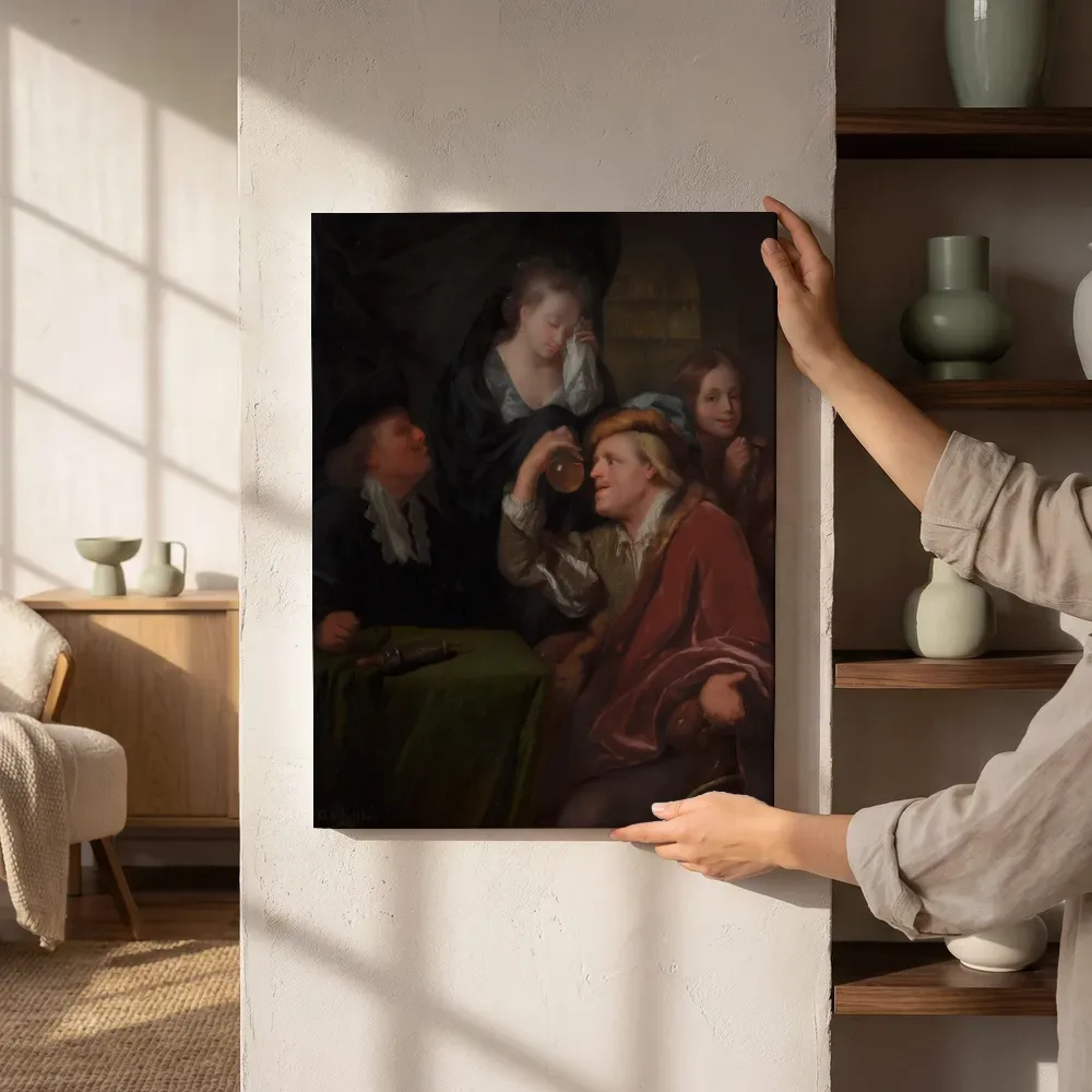 Sfeerimpressie: Het bezoek van de dokter van Godfried Schalcken naast de kast