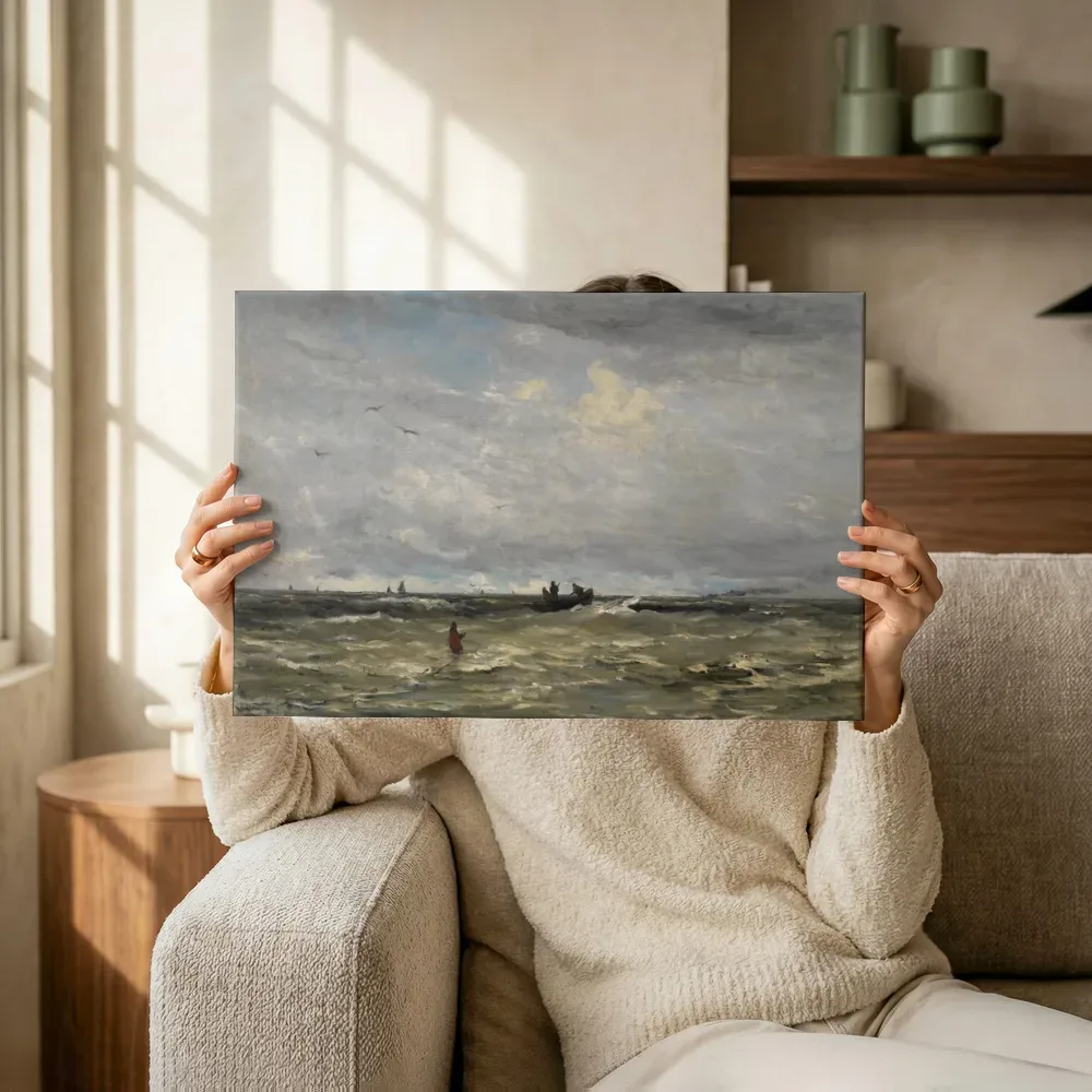 Sfeerimpressie: Het lichten van het anker van Hendrik Willem Mesdag terwijl het omhoog wordt gehouden