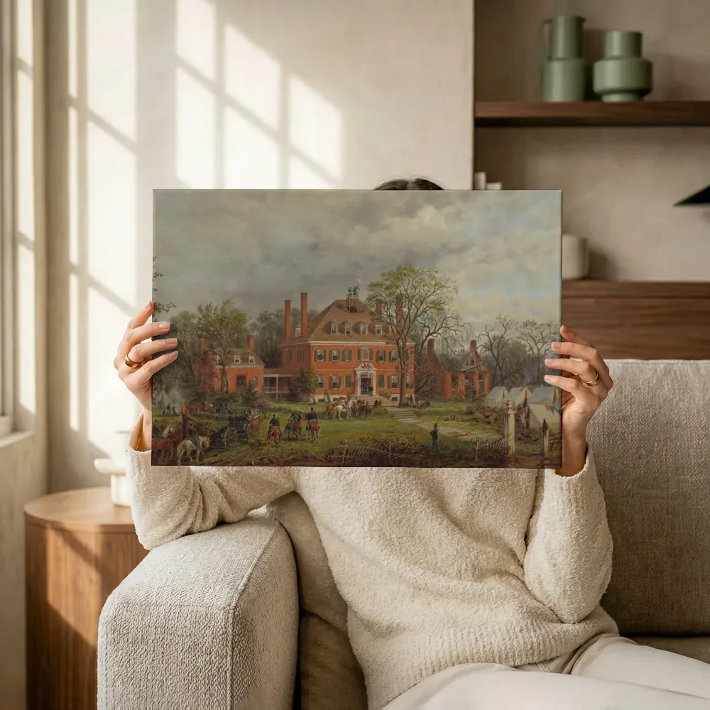 Sfeerimpressie: Het oude Westover House van Edward Lamson Henry terwijl het omhoog wordt gehouden
