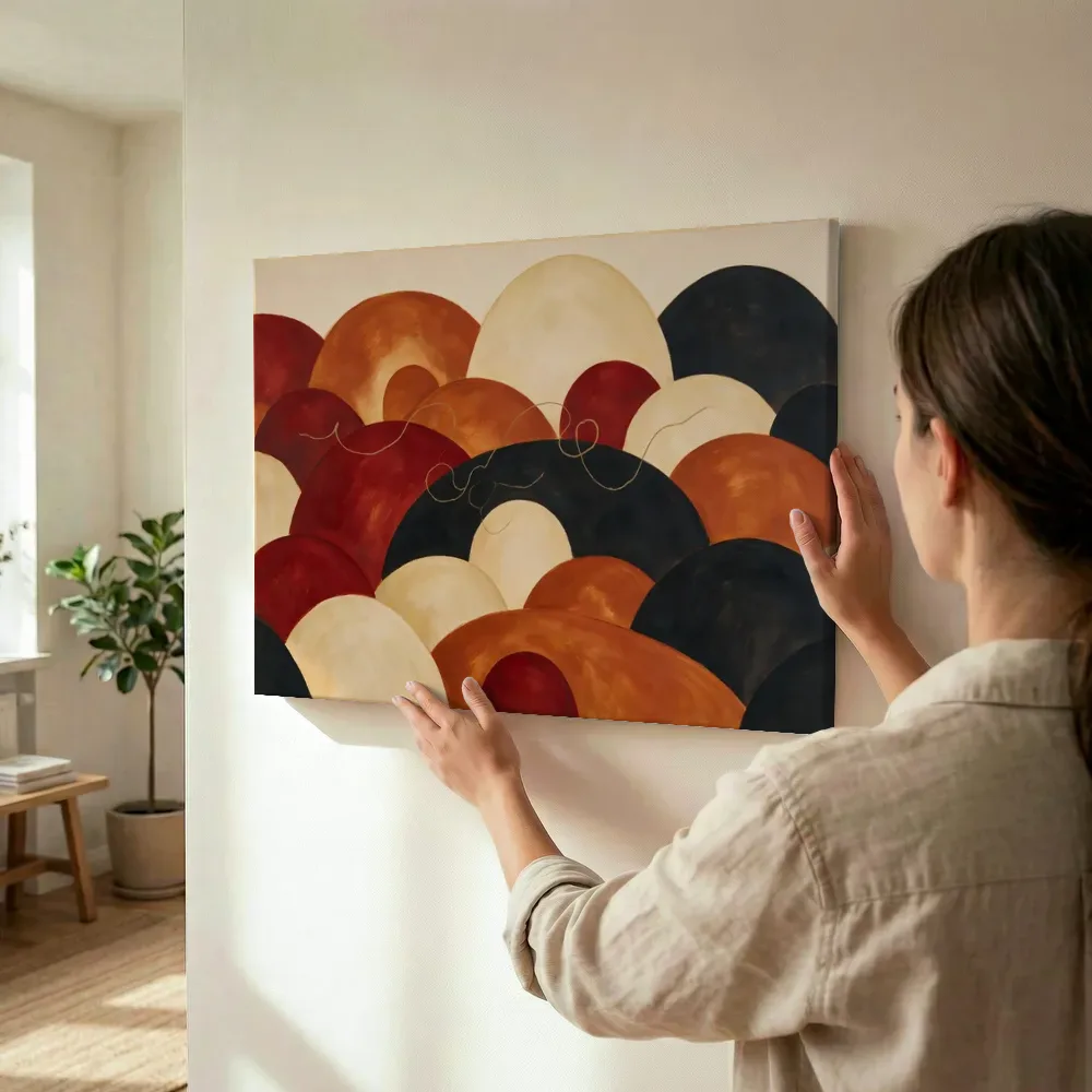 Sfeerimpressie: Heuvelbogen Retro Shapes 4 terwijl het wordt opgehangen