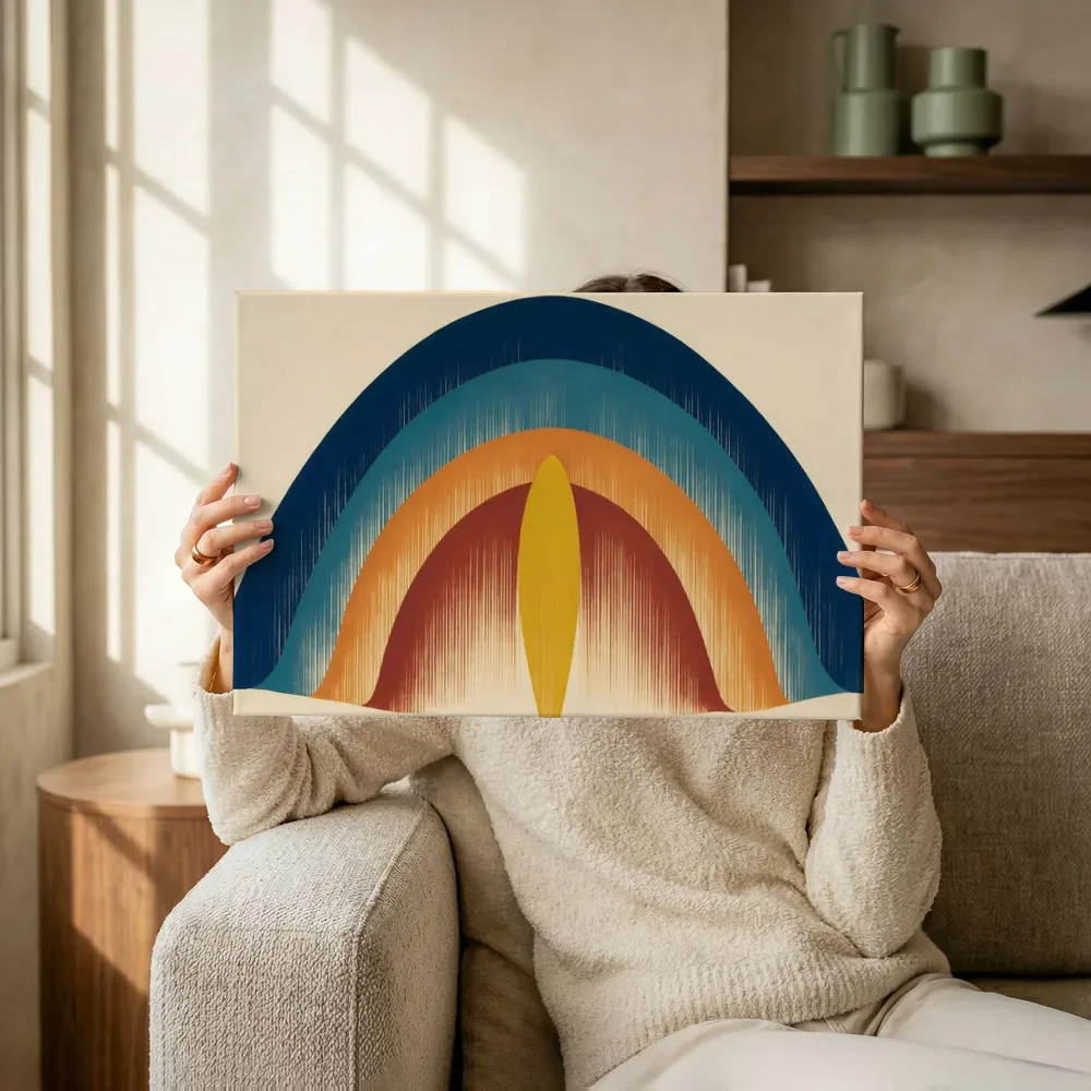 Sfeerimpressie: Heuvelbogen Retro Shapes 5 terwijl het omhoog wordt gehouden