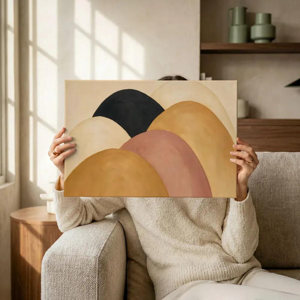 Sfeerimpressie: Heuvelbogen Retro Shapes terwijl het omhoog wordt gehouden