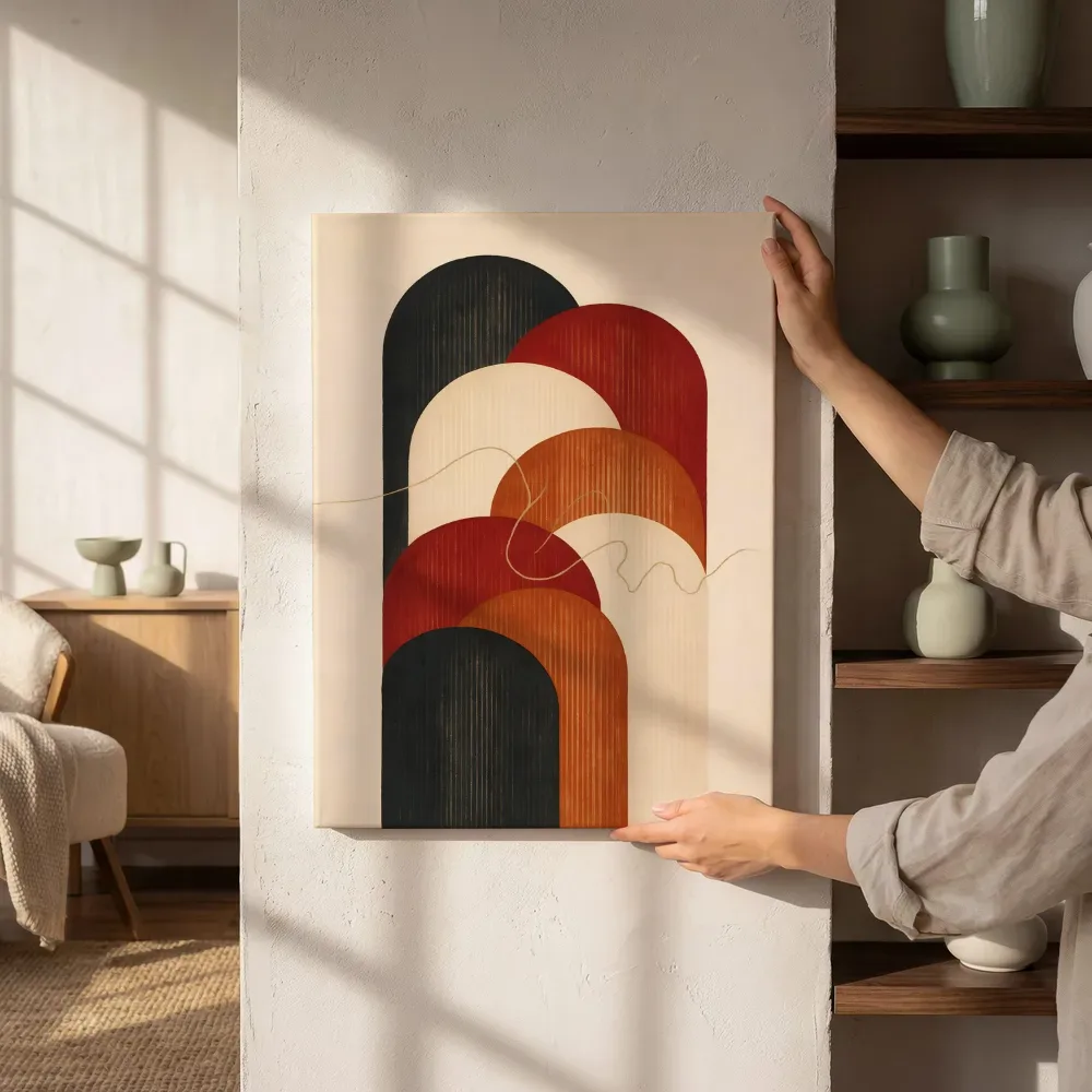 Sfeerimpressie: Hoge bogen Retro Shapes 13 naast de kast