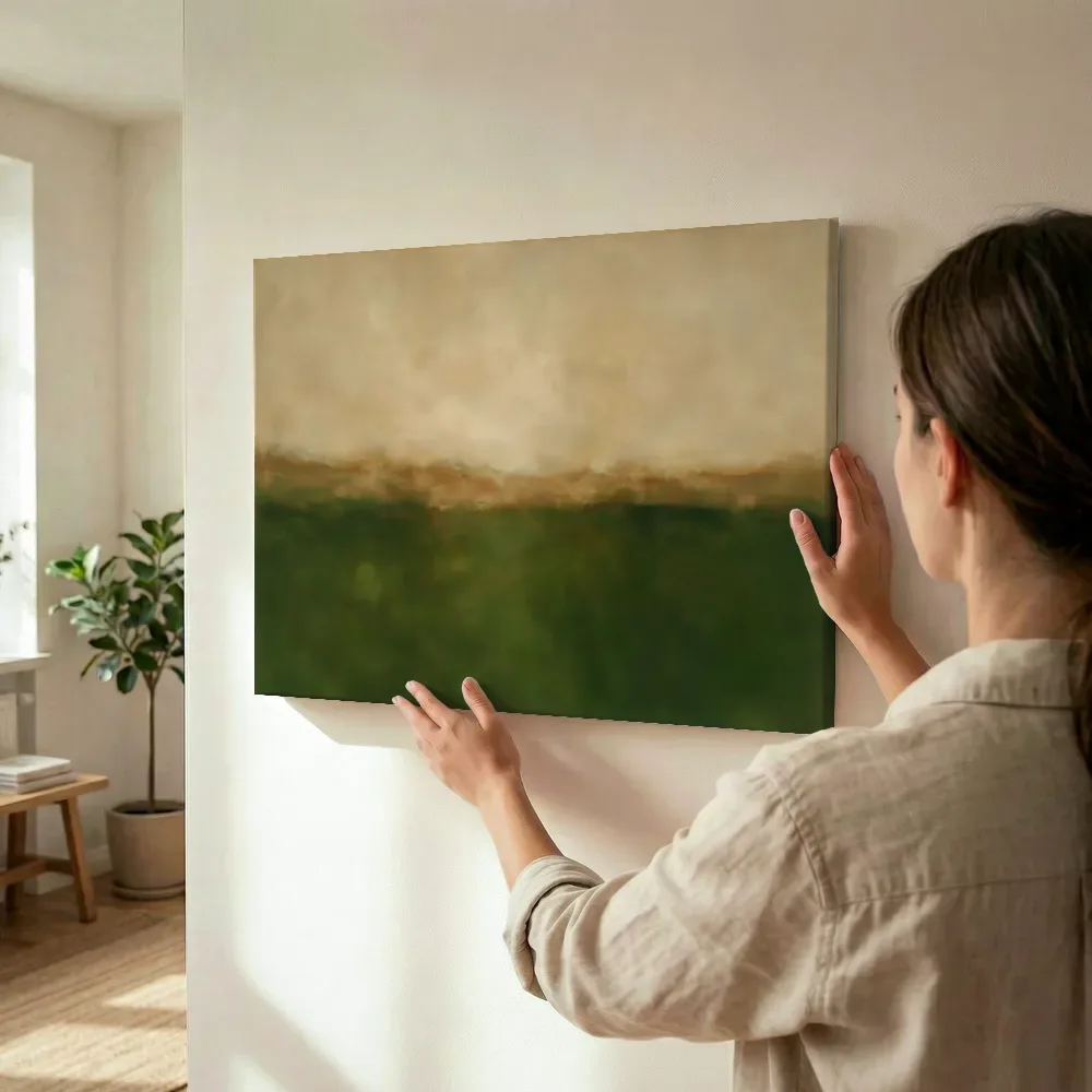 Sfeerimpressie: Horizon in aardetinten terwijl het wordt opgehangen