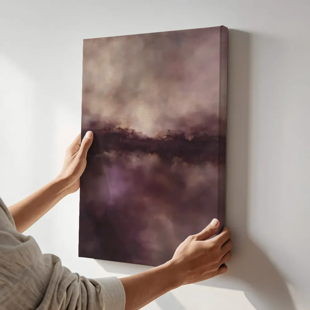 Sfeerimpressie: Horizon in pruim terwijl het aan de muur wordt gehangen