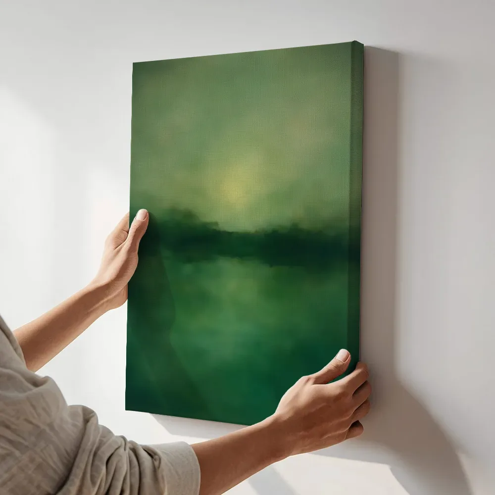 Sfeerimpressie: Horizon Nevel in Kas Vol Groen terwijl het aan de muur wordt gehangen
