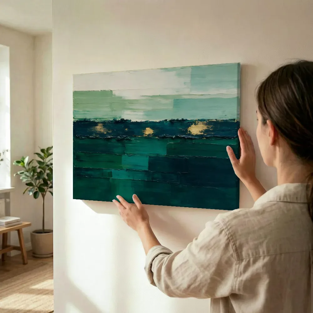 Sfeerimpressie: Horizon paletmes, diepgroen terwijl het wordt opgehangen