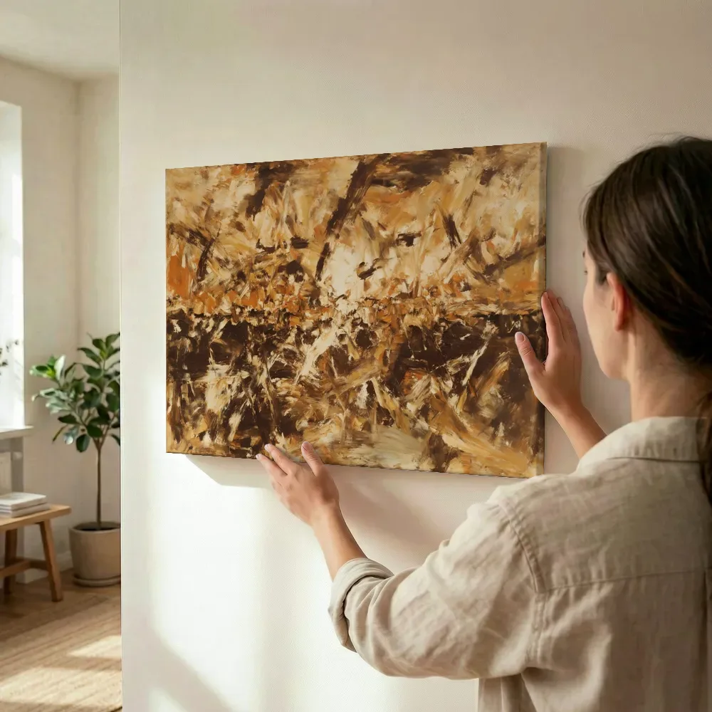 Sfeerimpressie: Horizon Zwaai in kaneel en karamel terwijl het wordt opgehangen