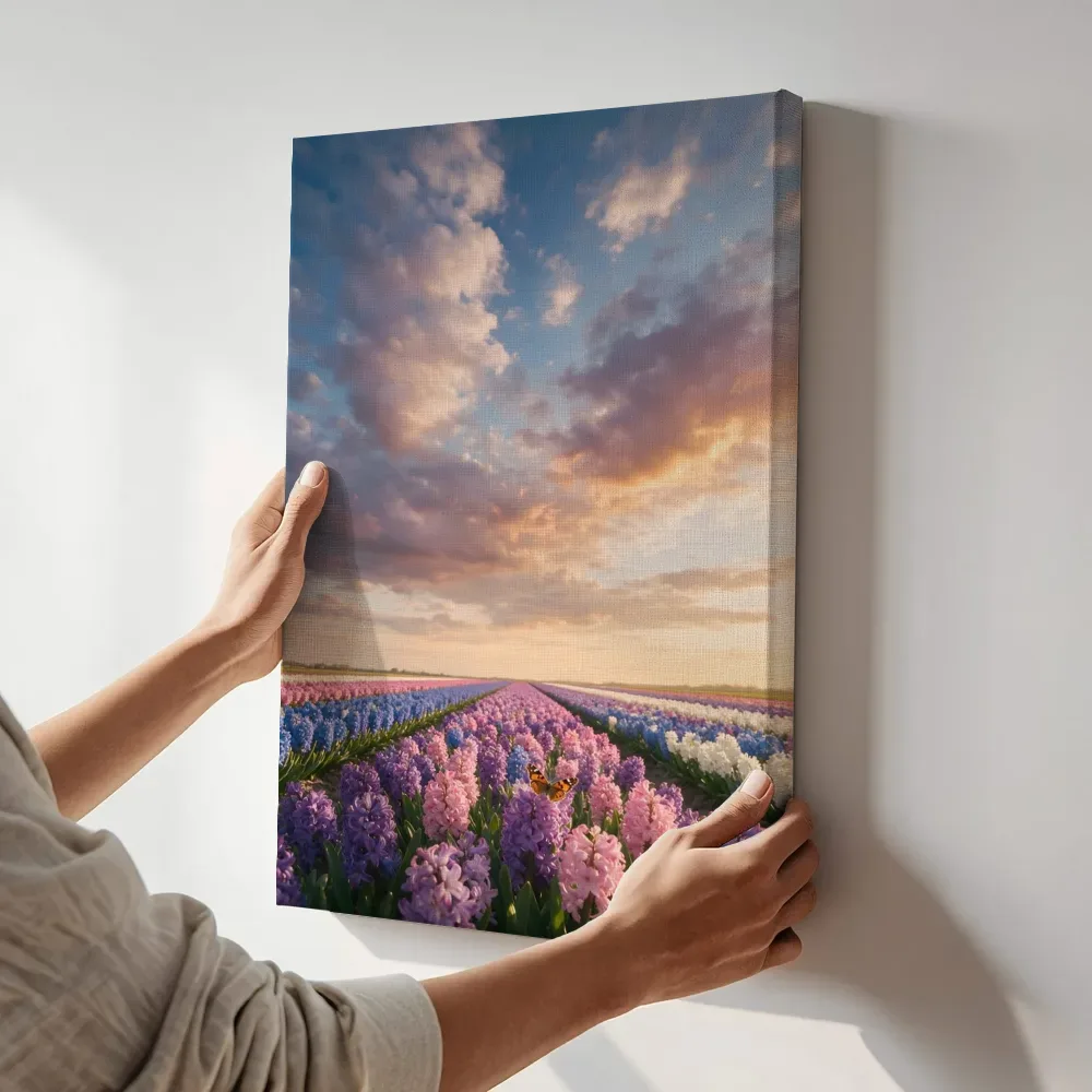 Sfeerimpressie: Hyacint bij het gouden uur 10 terwijl het aan de muur wordt gehangen