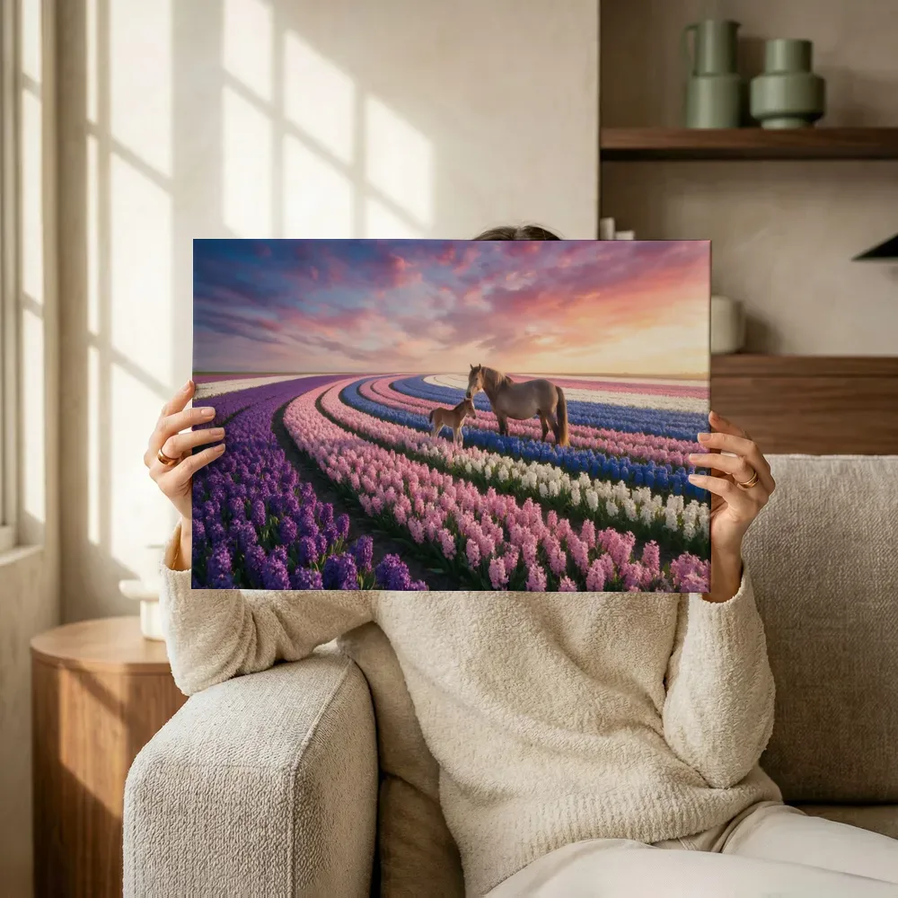 Sfeerimpressie: Hyacint bij het gouden uur 4 terwijl het omhoog wordt gehouden