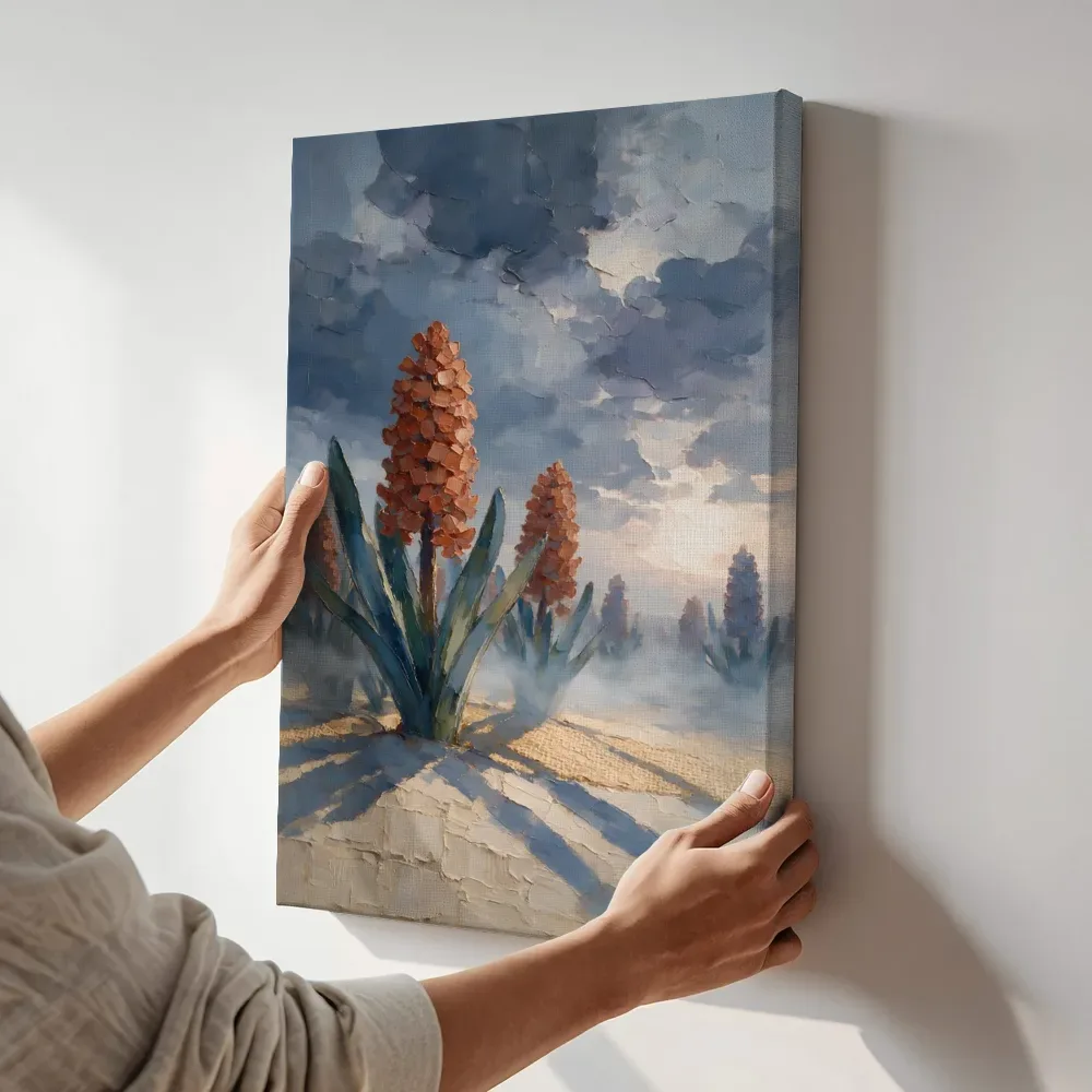 Sfeerimpressie: Hyacint onder een storm in terracotta terwijl het aan de muur wordt gehangen