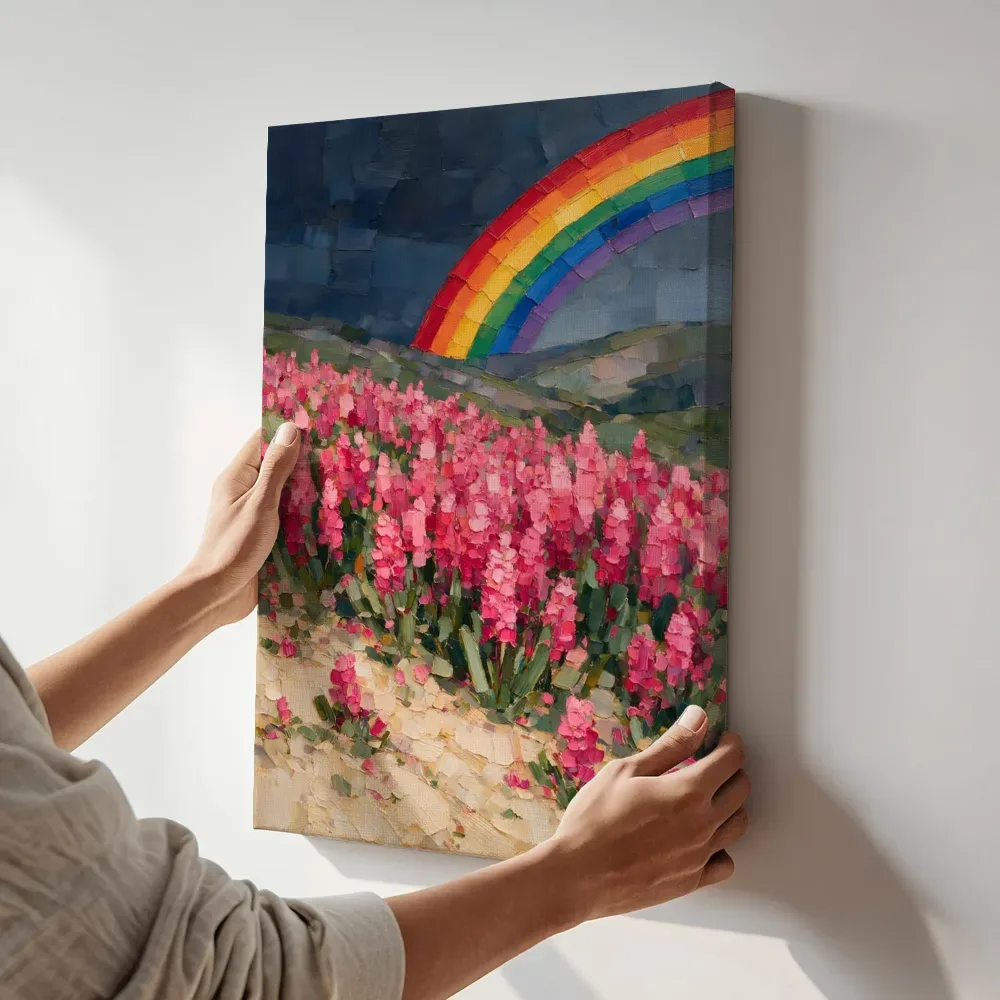 Sfeerimpressie: Hyacint op de helling in fuchsia terwijl het aan de muur wordt gehangen