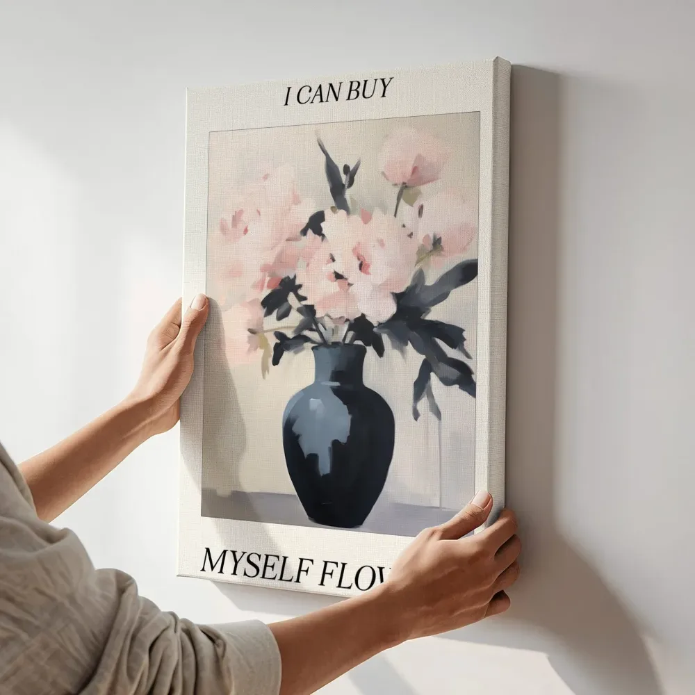Sfeerimpressie: I can buy myself flowers terwijl het aan de muur wordt gehangen