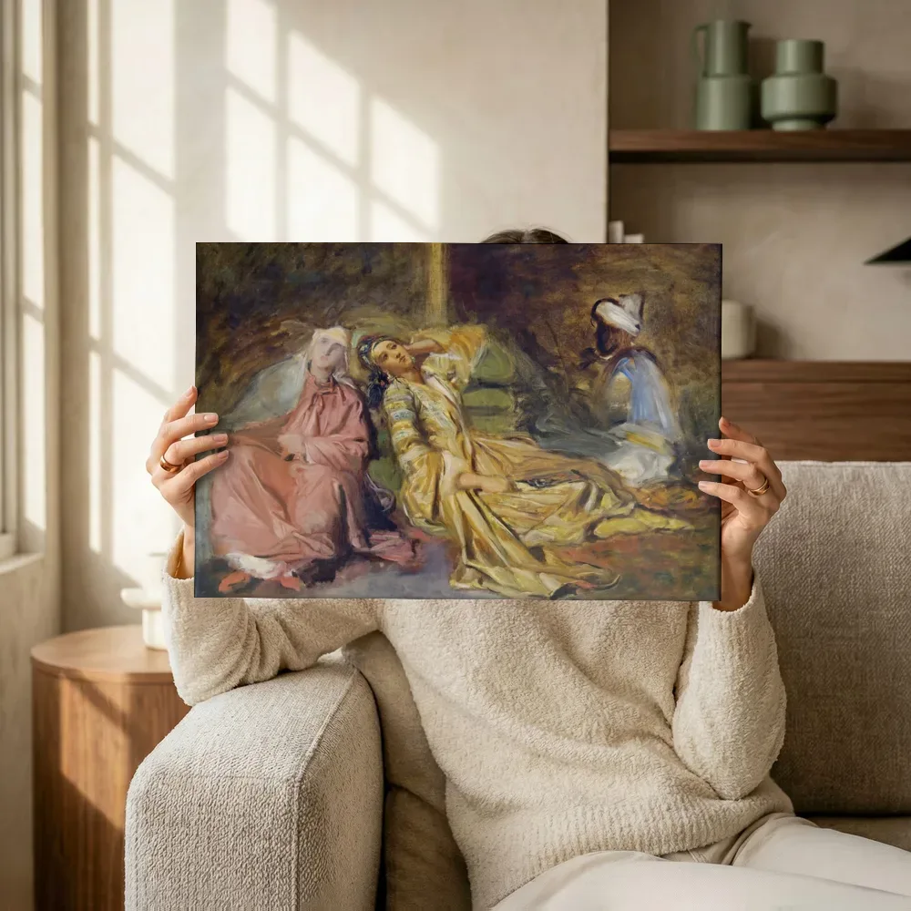 Sfeerimpressie: Intérieur de harem RF 3918 photo 2 van Théodore Chassériau terwijl het omhoog wordt gehouden