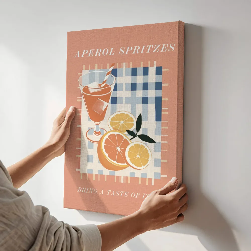 Sfeerimpressie: Italiaanse aperitief terwijl het aan de muur wordt gehangen