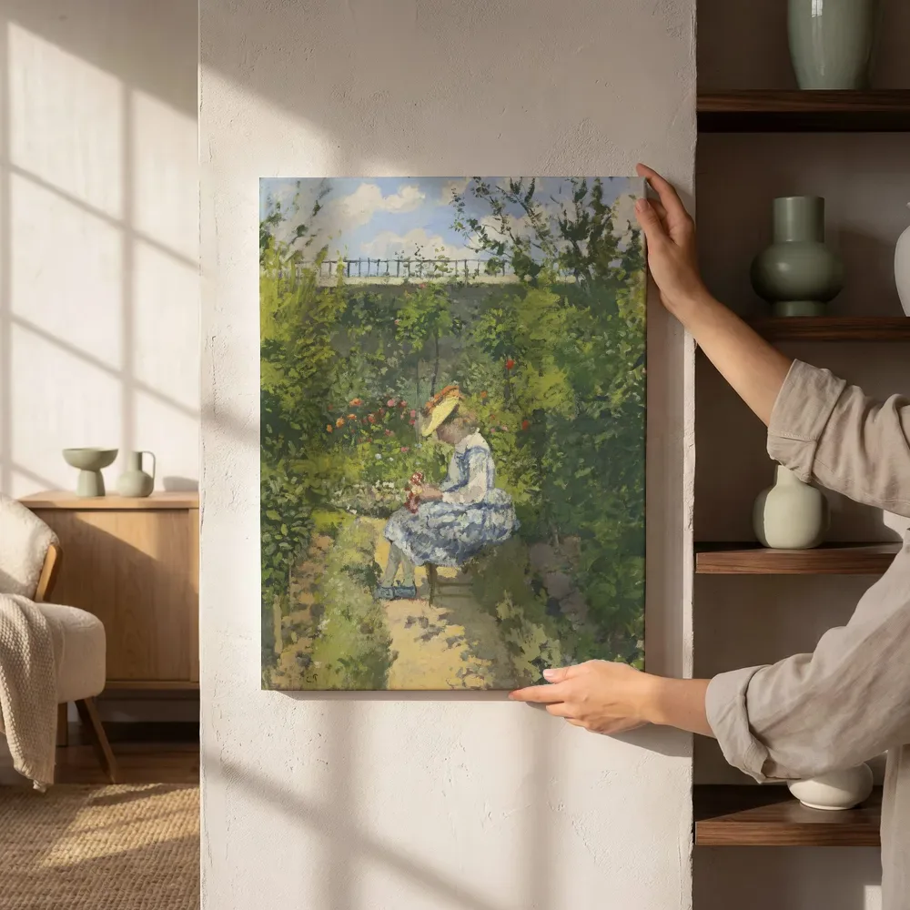 Sfeerimpressie: Jeanne dite Minette, assise au jardin, Pontoise van Camille Pissarro naast de kast
