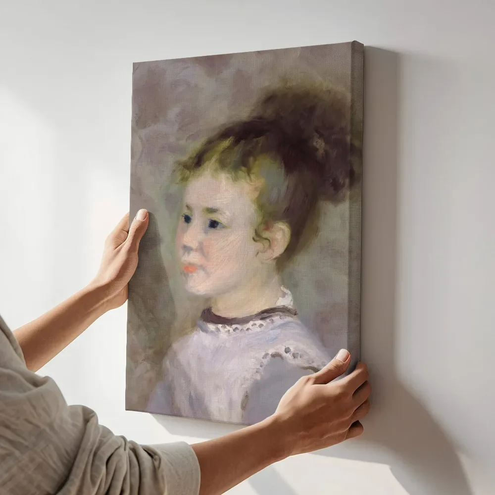 Sfeerimpressie: Jeanne Sisley van Pierre-Auguste Renoir terwijl het aan de muur wordt gehangen