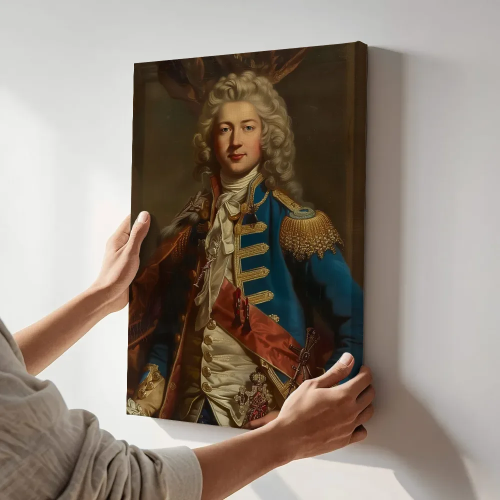 Sfeerimpressie: Jonge officier terwijl het aan de muur wordt gehangen