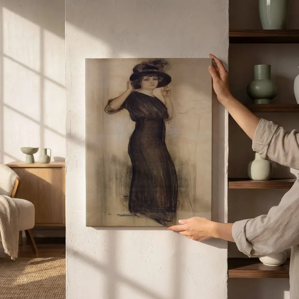 Sfeerimpressie: Júlia amb barret van Ramon Casas naast de kast