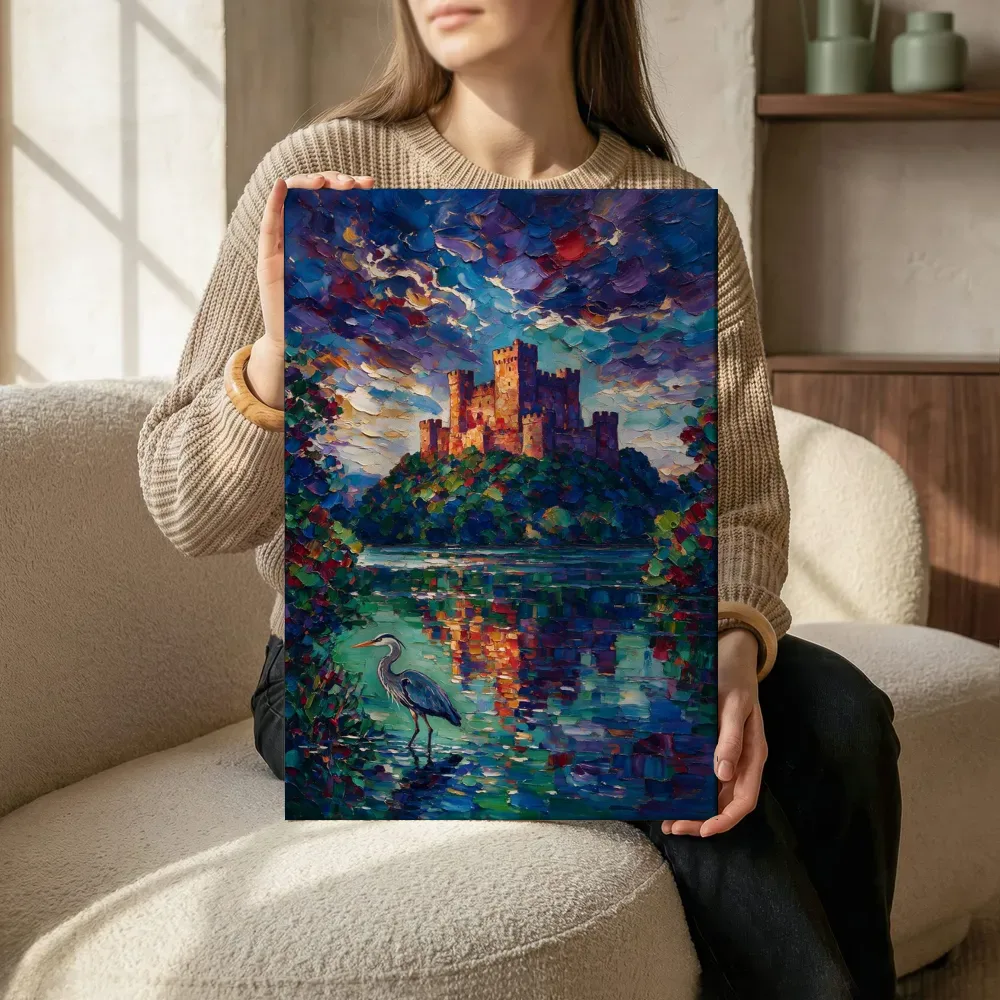 Sfeerimpressie: Kasteel donker in het volle beeld tegen een muur in de schaduw naast de kast