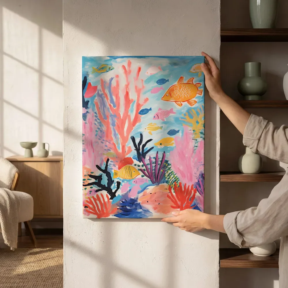 Sfeerimpressie: Kleurrijk koraalrif naast de kast
