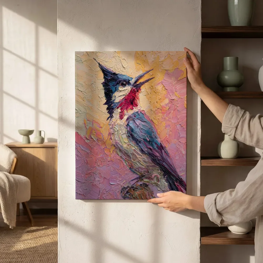 Sfeerimpressie: IJsvogel in close-up naast de kast