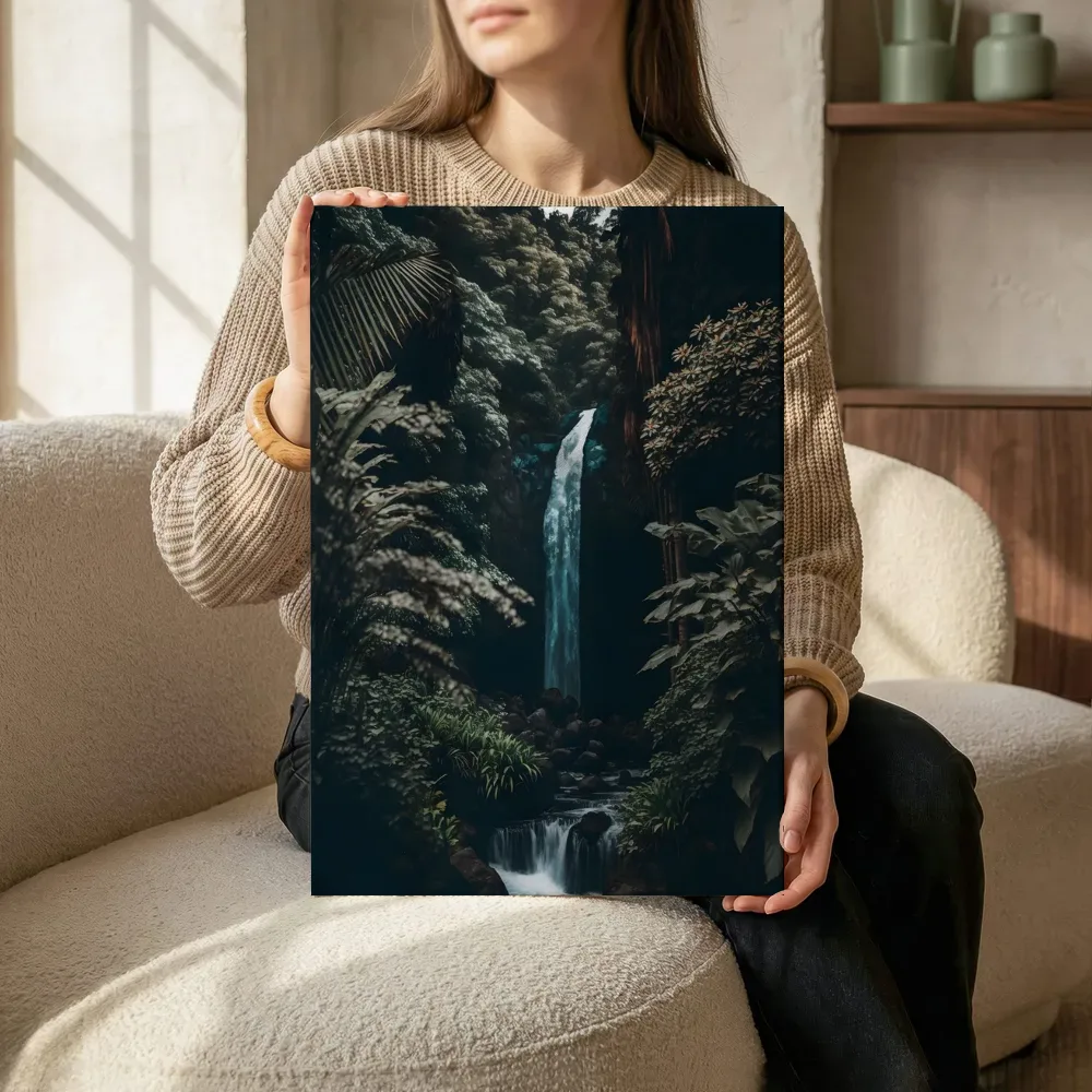 Sfeerimpressie: Kracht van de waterval terwijl het zittend wordt getoond