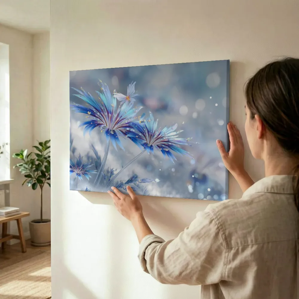Sfeerimpressie: Kristallen vuurwerkbloemen terwijl het wordt opgehangen