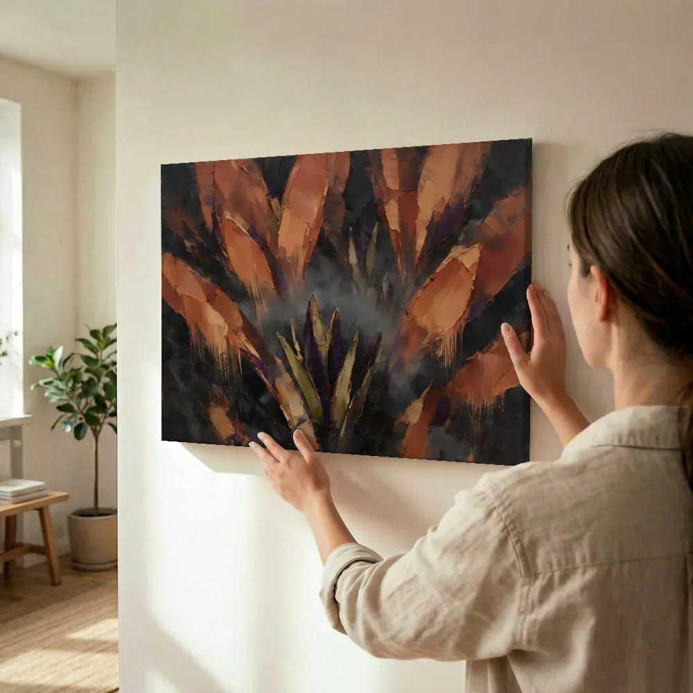 Sfeerimpressie: Krokus van dichtbij in terracotta terwijl het wordt opgehangen