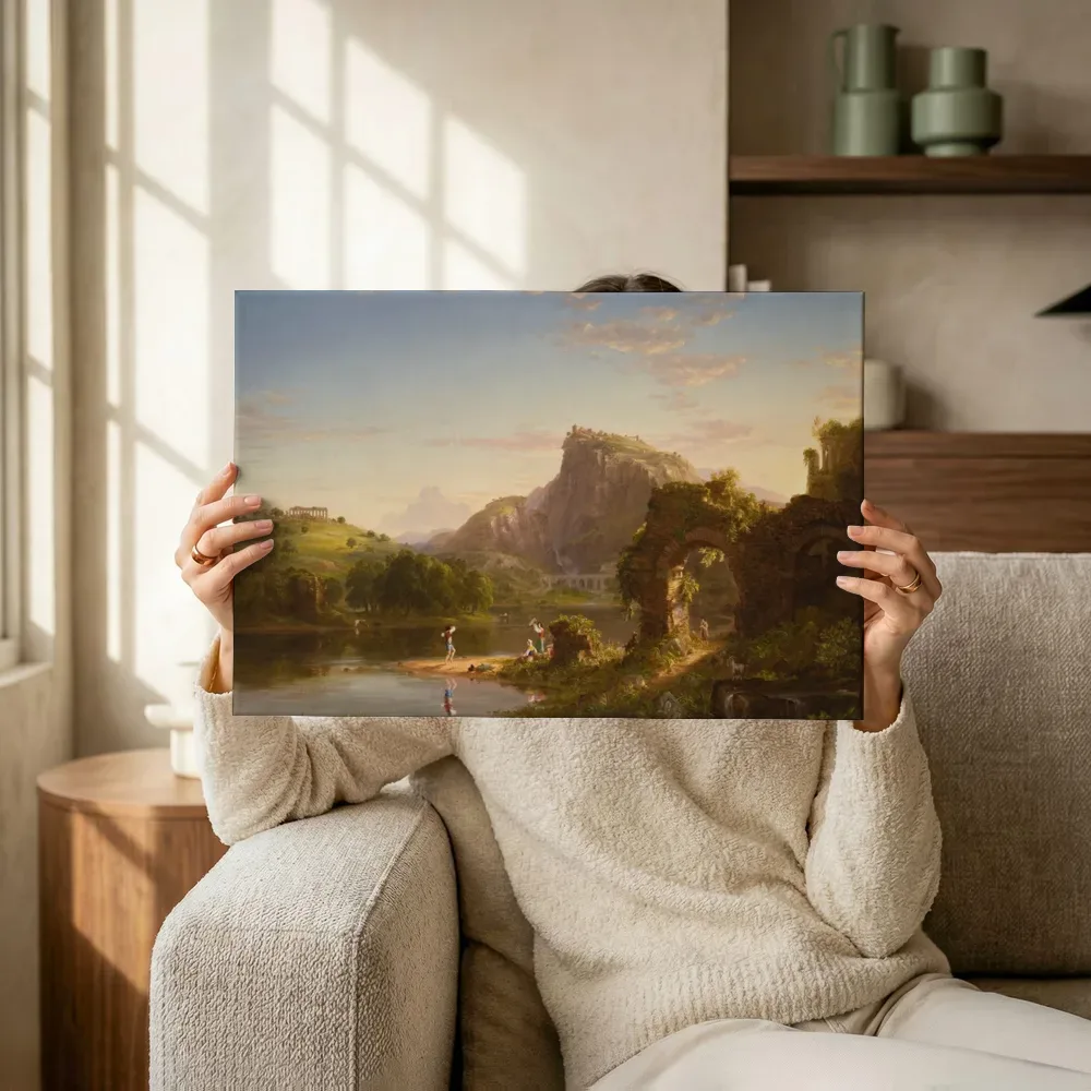 Sfeerimpressie: L'Allegro van Thomas Cole terwijl het omhoog wordt gehouden