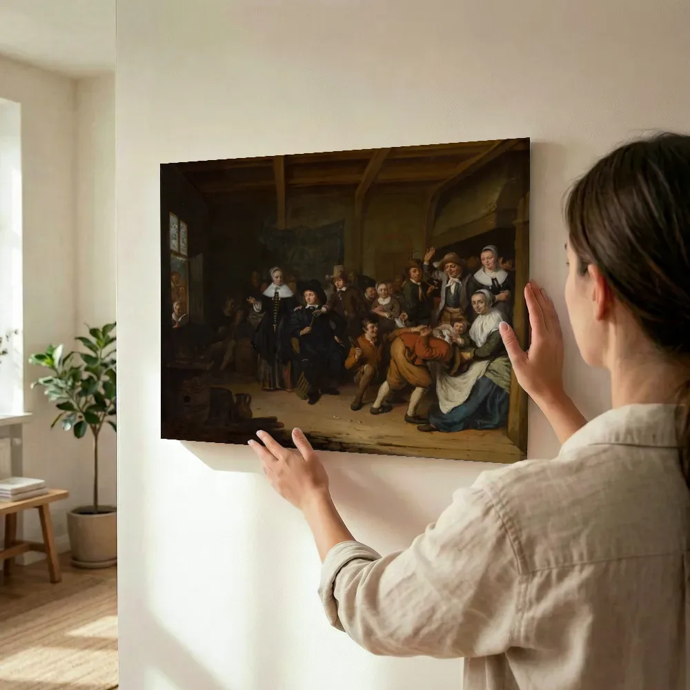 Sfeerimpressie: La main chaude van Cornelis de Man terwijl het wordt opgehangen