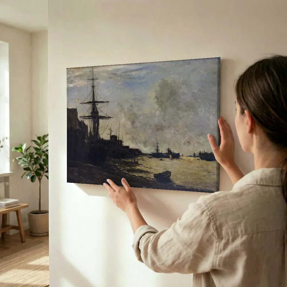 Sfeerimpressie: De Theems bij Erith van Charles-François Daubigny terwijl het wordt opgehangen