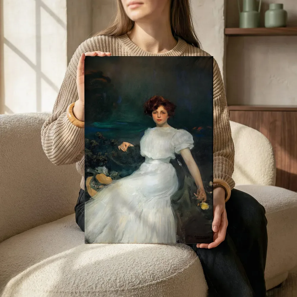 Sfeerimpressie: Portret van senyora Baladia van Ramon Casas terwijl het zittend wordt getoond