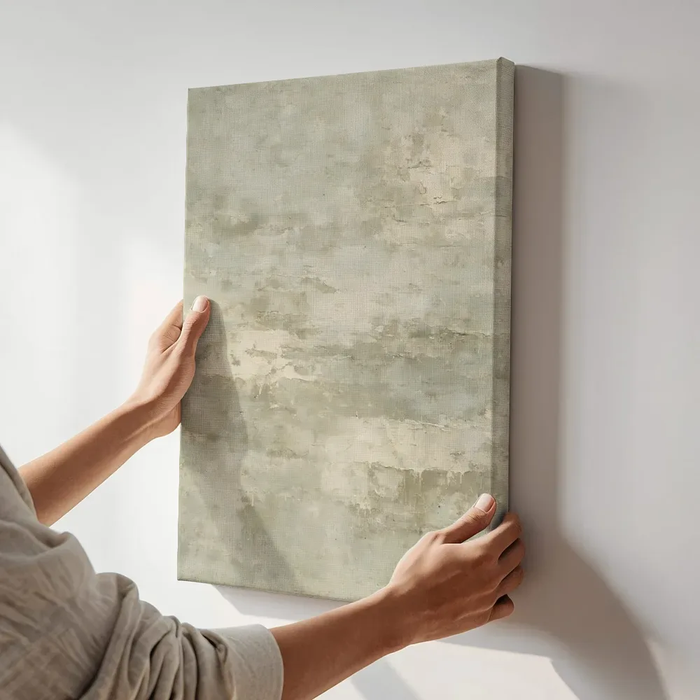 Sfeerimpressie: Lagen in mist terwijl het aan de muur wordt gehangen