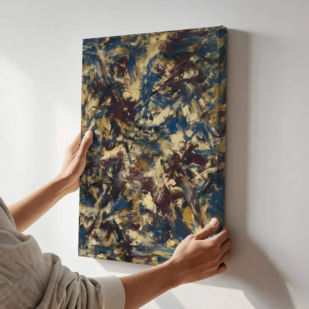 Sfeerimpressie: Lagen Zwaai in royal blauw terwijl het aan de muur wordt gehangen