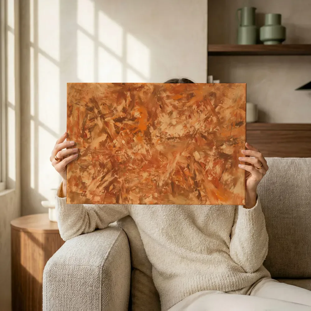 Sfeerimpressie: Lagen Zwaai in terracotta terwijl het omhoog wordt gehouden