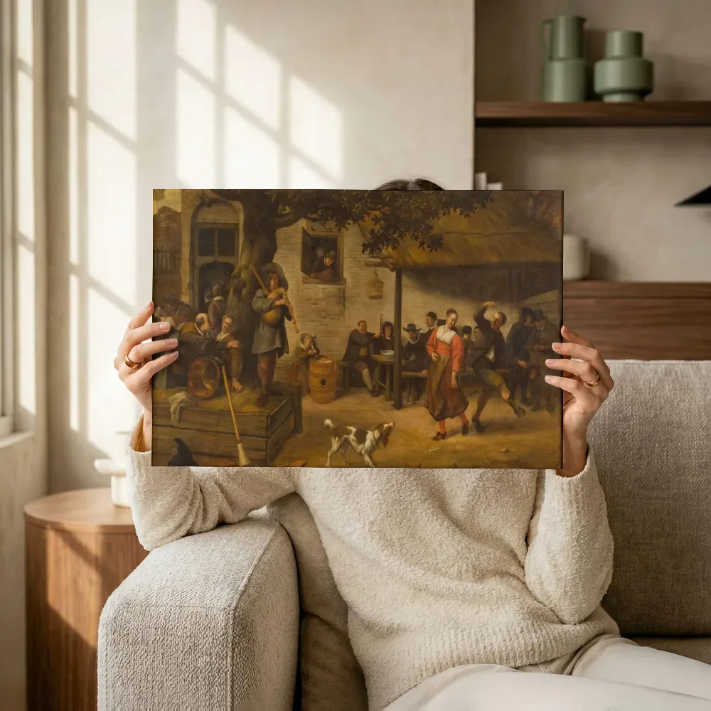 Sfeerimpressie: Landelijk feest van Jan Steen terwijl het omhoog wordt gehouden