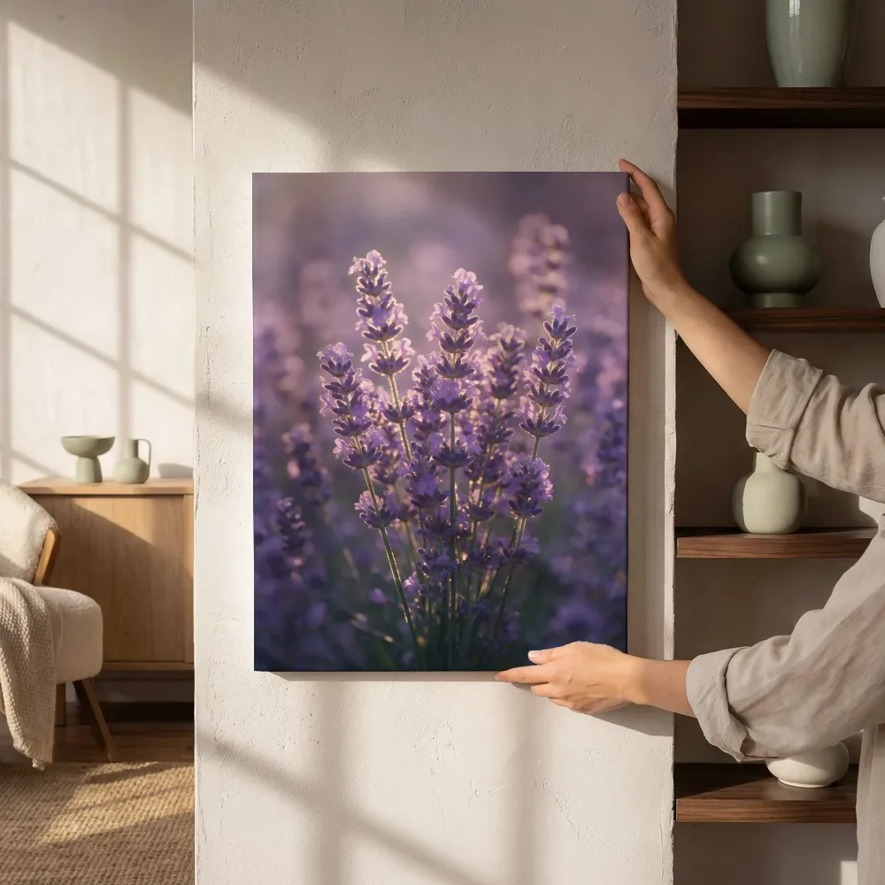 Sfeerimpressie: Lavendel in het gouden uur, zacht violetpaars 4 naast de kast