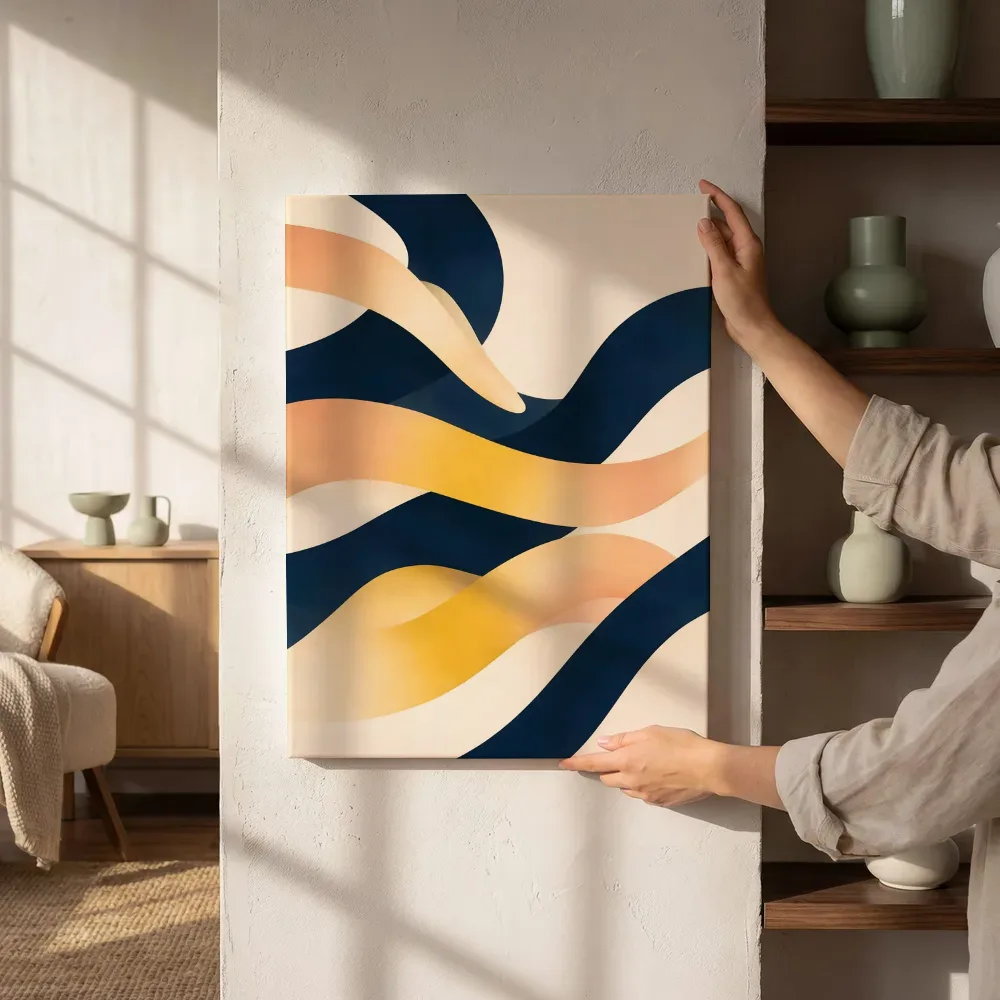 Sfeerimpressie: Lintvormen Organic Geometry 13 naast de kast