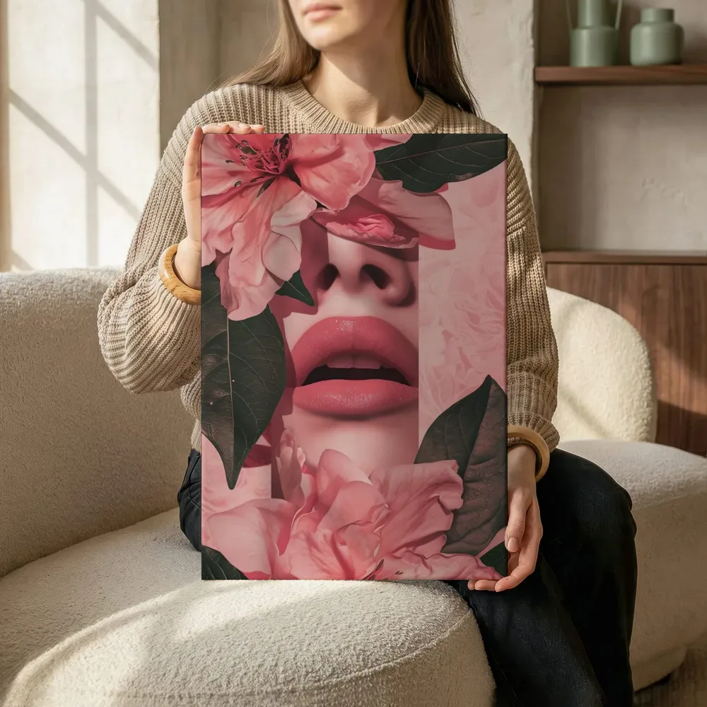 Sfeerimpressie: Lippen tussen de bloemen terwijl het zittend wordt getoond