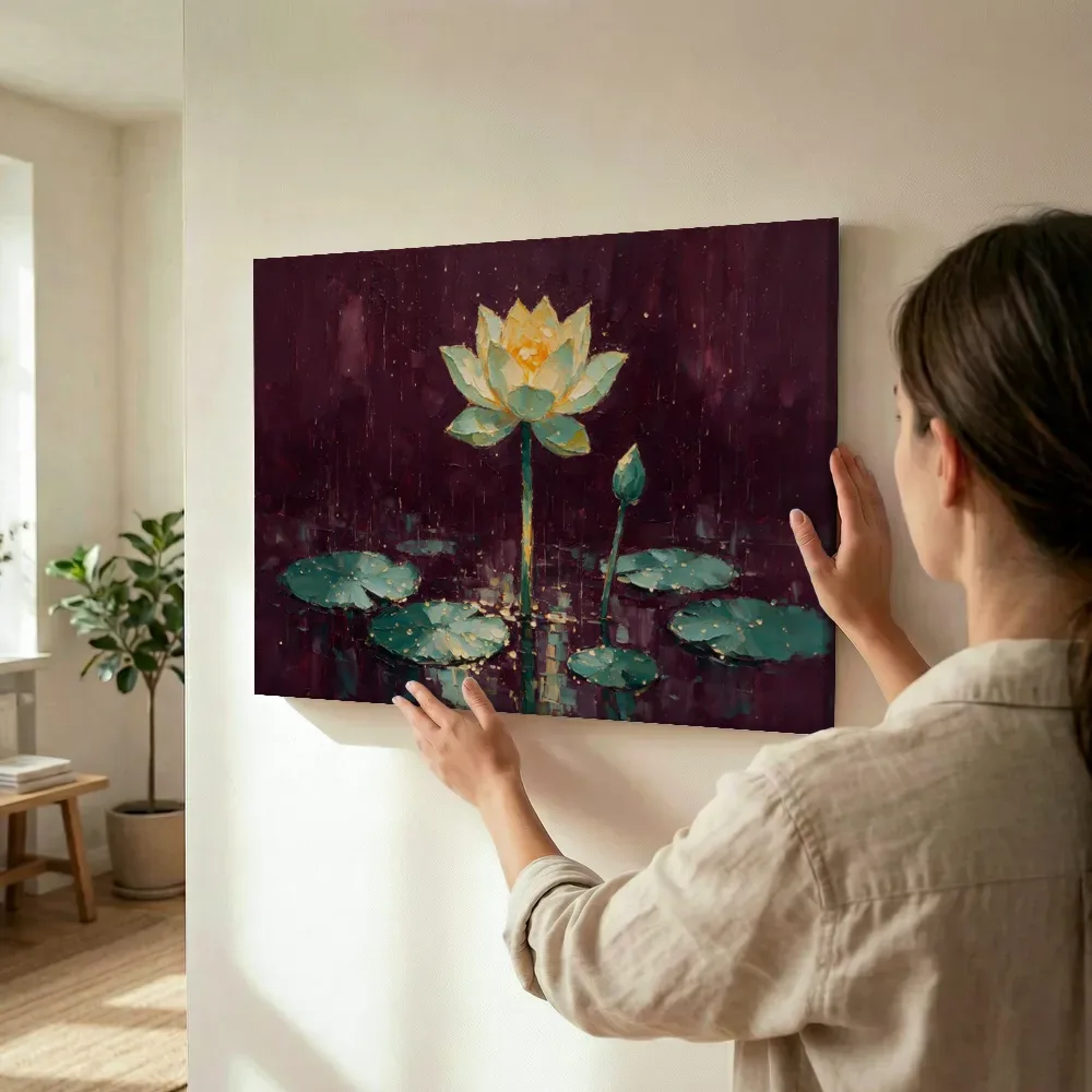 Sfeerimpressie: Lotus in zeegroen terwijl het wordt opgehangen