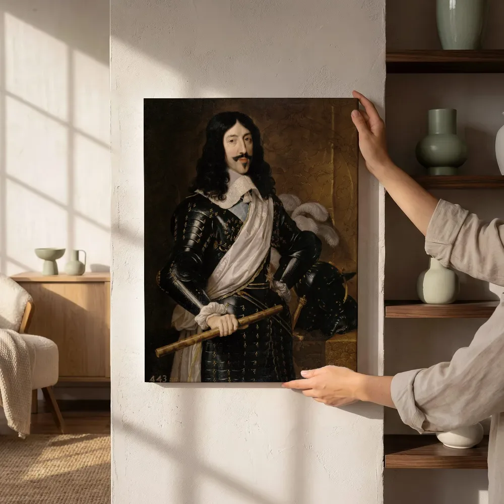 Sfeerimpressie: Lodewijk XIII, koning van Frankrijk van Philippe de Champaigne naast de kast