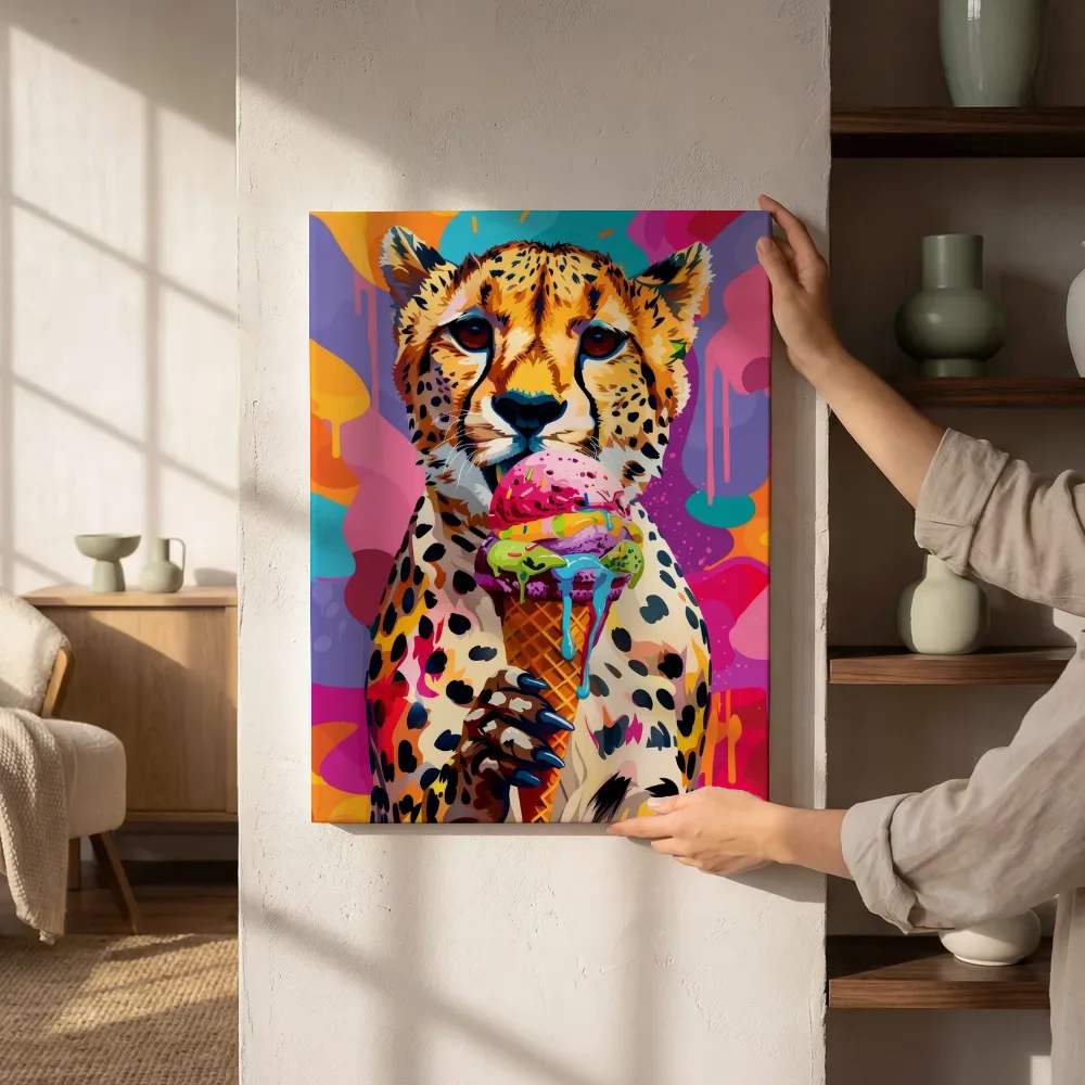 Sfeerimpressie: Cheetah met IJsje naast de kast