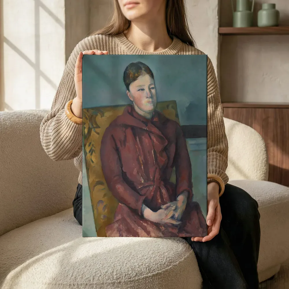 Sfeerimpressie: Madame in a Yellow Chair van Paul Cezanne terwijl het zittend wordt getoond