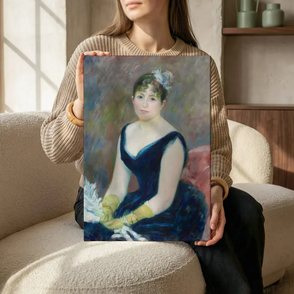 Sfeerimpressie: Madame Léon Clapisson van Pierre-Auguste Renoir terwijl het zittend wordt getoond