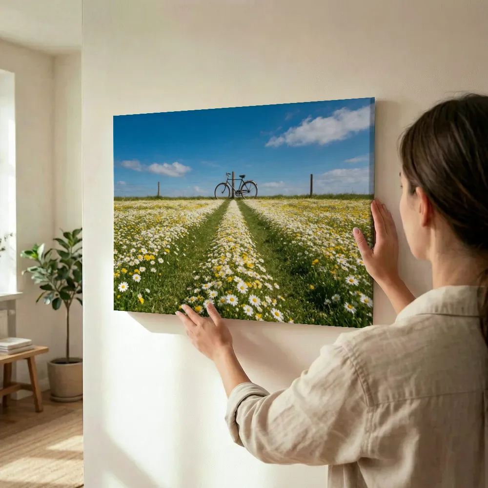 Sfeerimpressie: Madeliefje bij volle zon 4 terwijl het wordt opgehangen